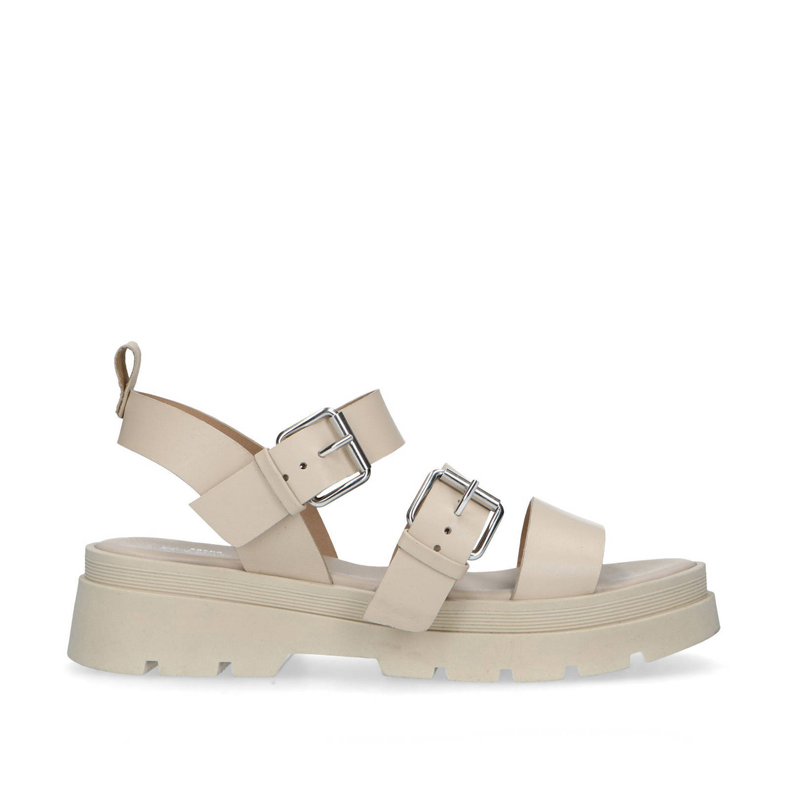 Sacha leren sandalen beige | wehkamp