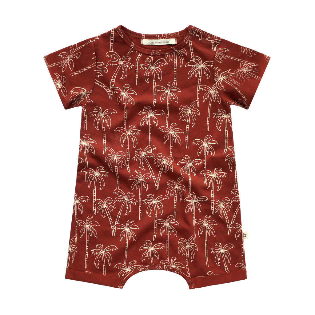 Your Wishes baby boxpak met all over print roodbruin, Roodbruin