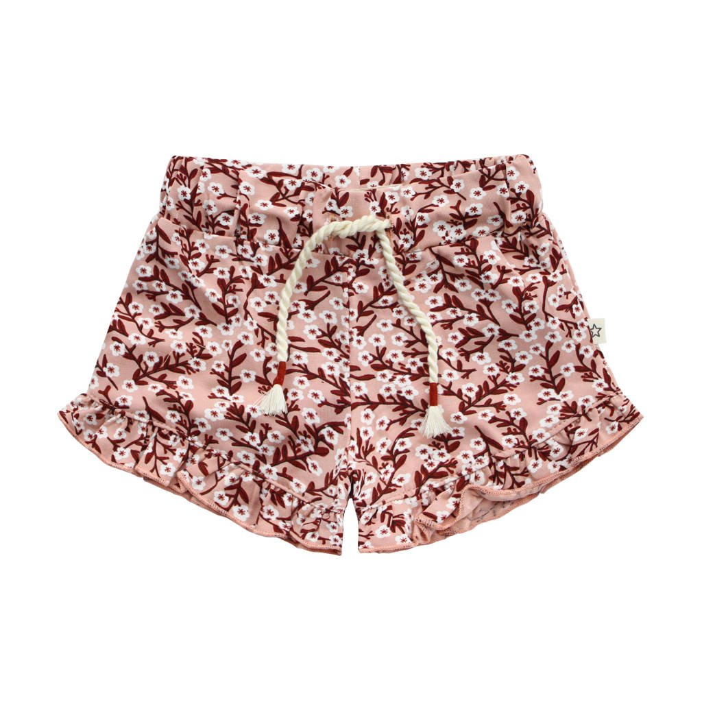 Your Wishes gebloemde regular fit korte broek roze/roodbruin/wit, Roze/roodbruin/wit