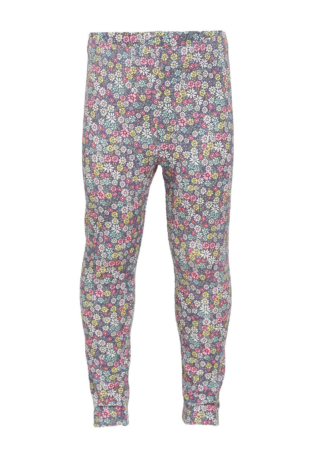 GAP gebloemde legging roze/geel/grijs/groen, Roze/geel/grijs/groen