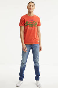Superdry T-shirt met logo oranje