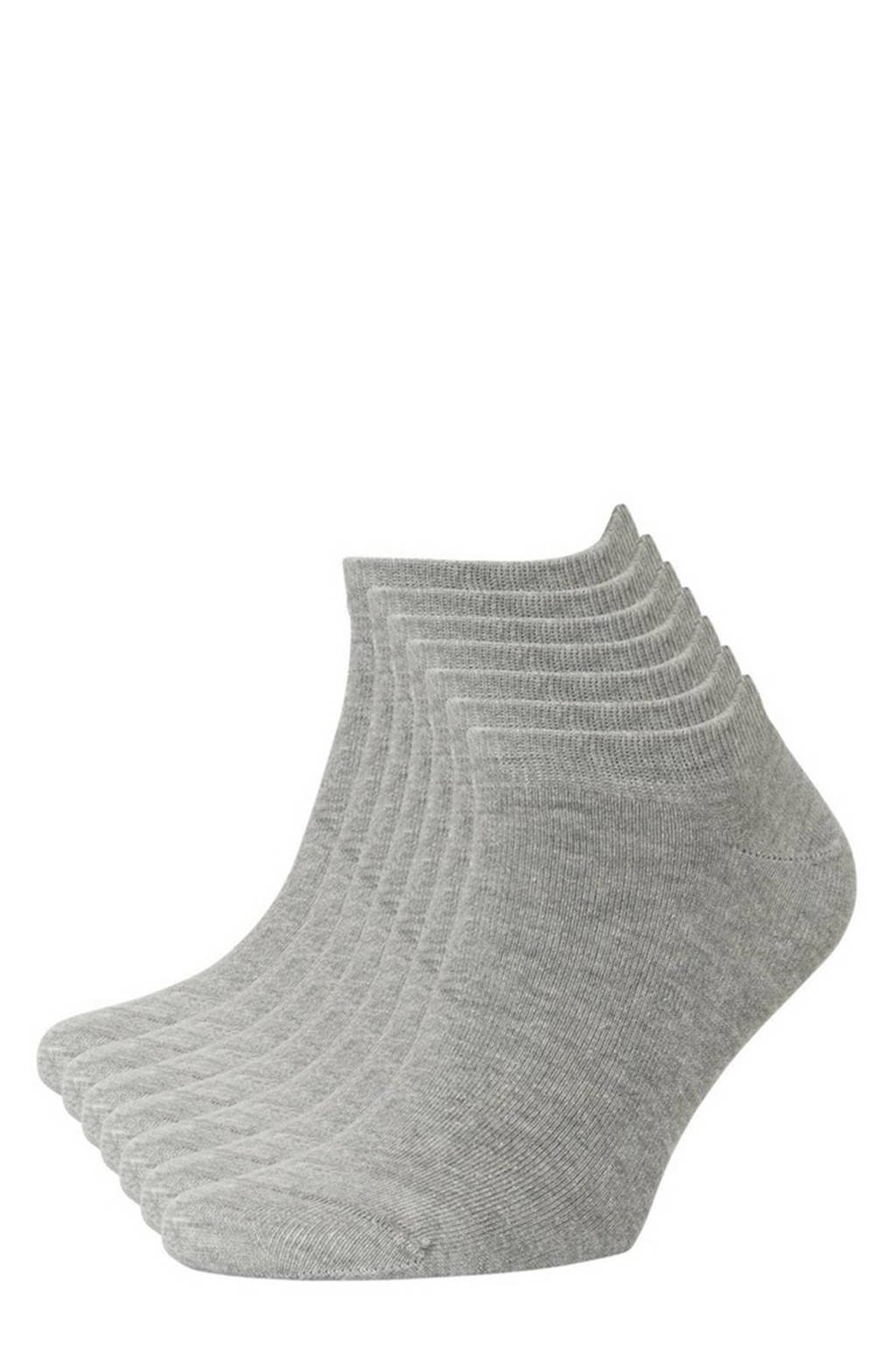 anytime sneakersokken - set van 7 grijs