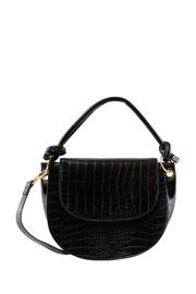 thumbnail: PIECES  crossbody tas met crocoprint zwart