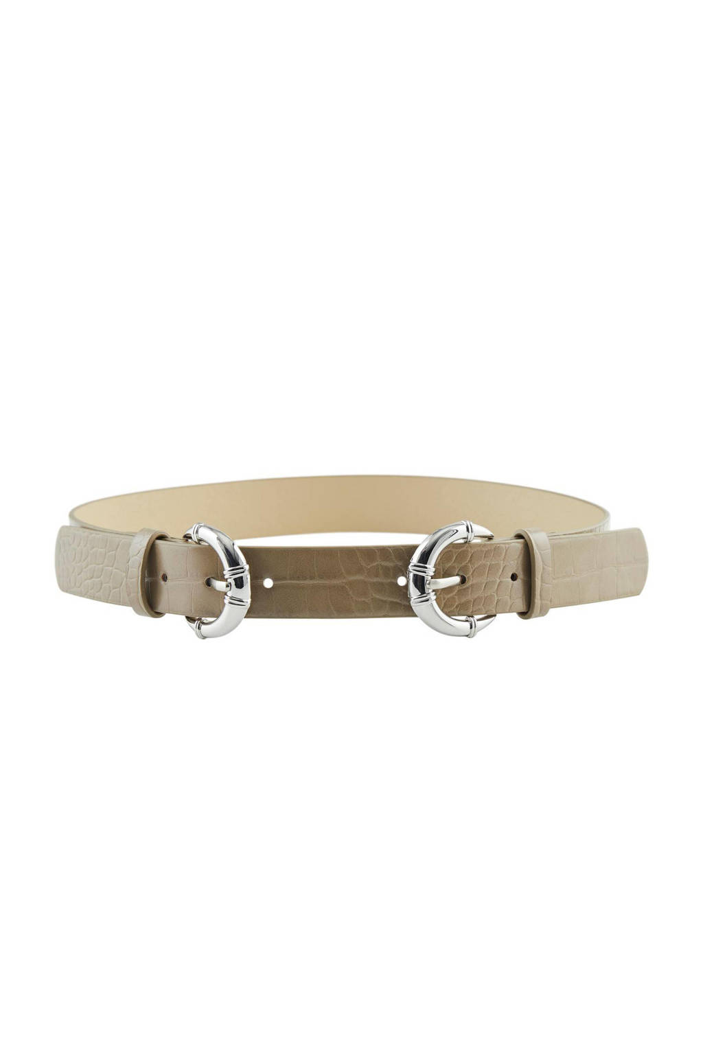 PIECES tailleriem crocoprint Lina taupe, Taupe