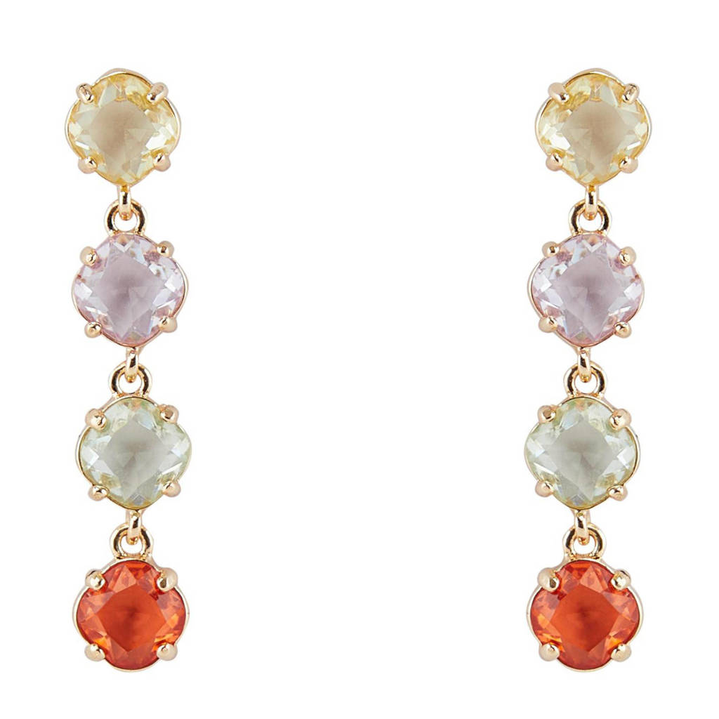 PIECES oorbellen Linna multi, Goudkleurig