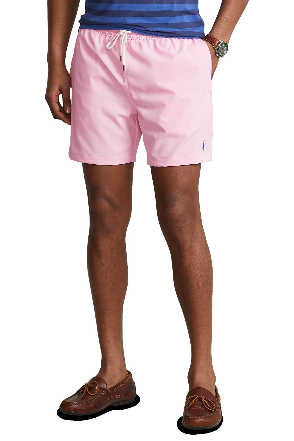 Ralph Lauren zwemshort met geborduurd logo roze | wehkamp