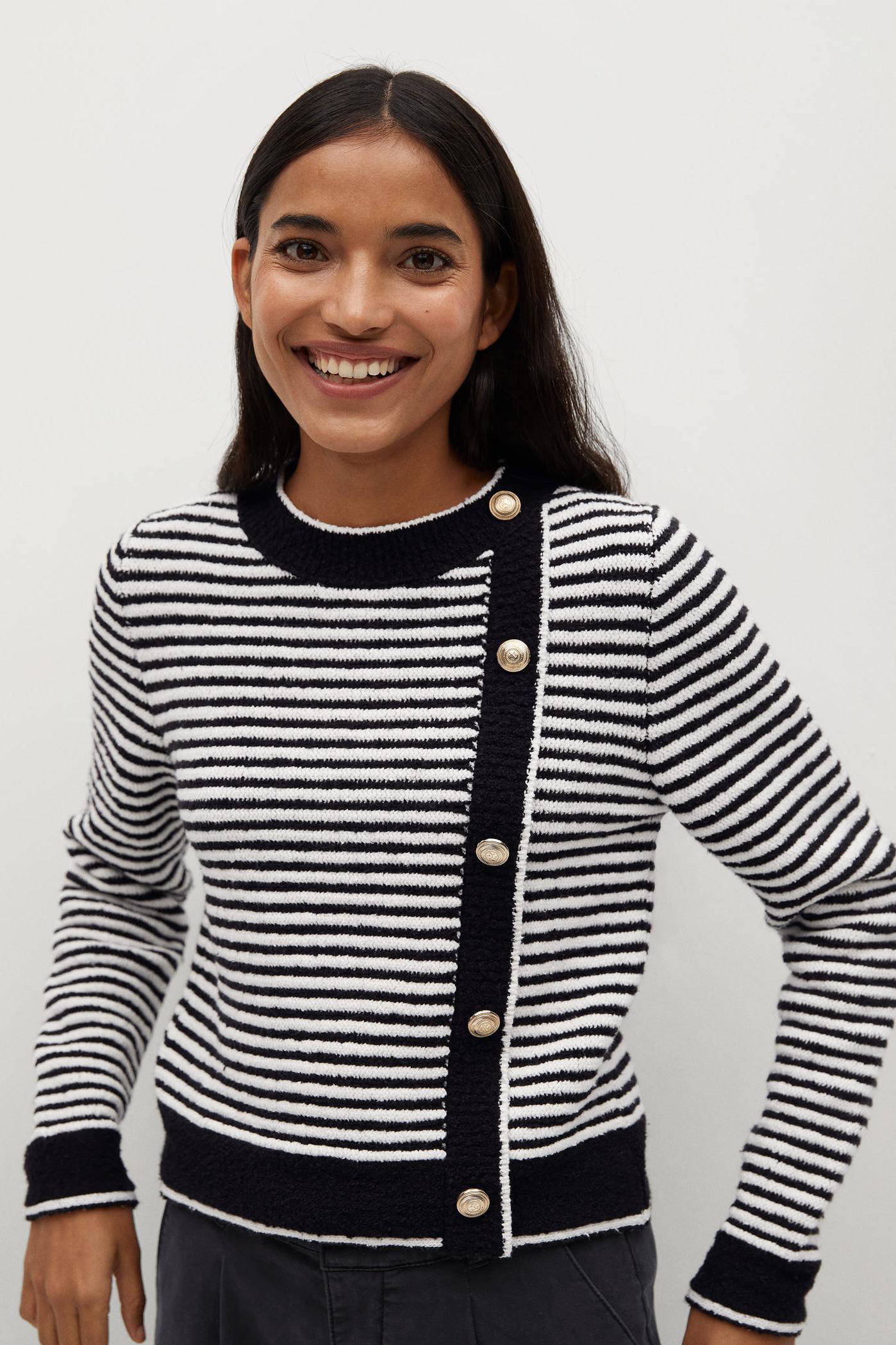 blauw gestreepte trui