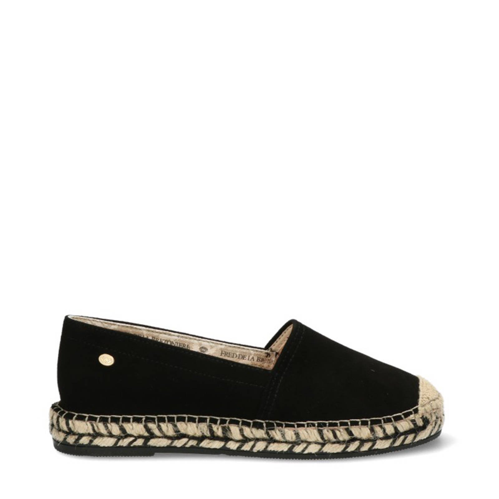 Espadrilles fred de la best sale bretoniere zwart