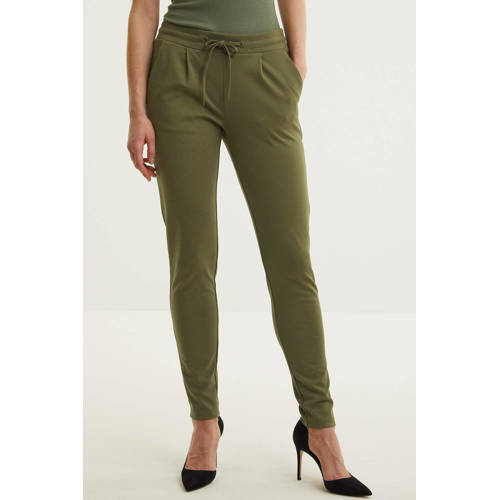 ICHI slim fit pantalon groen afbeelding