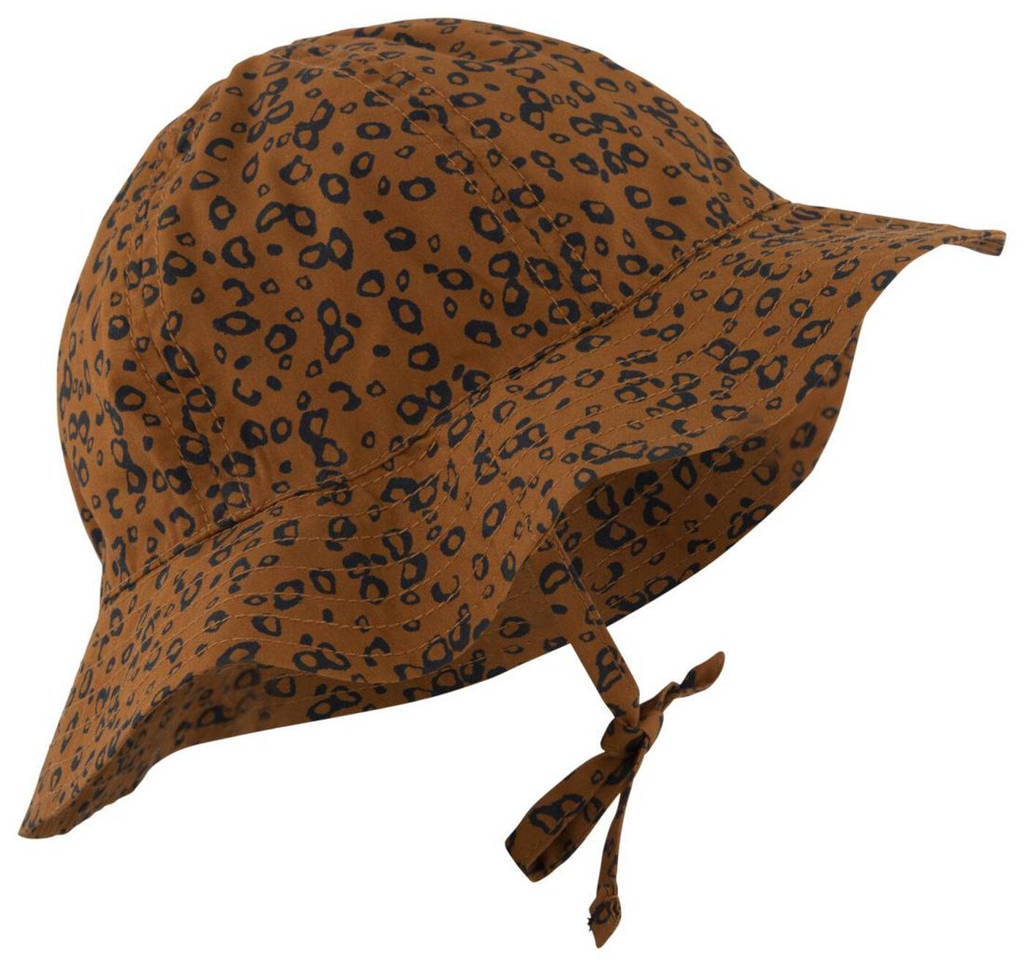 HEMA hoedje met panterprint bruin, Bruin/zwart