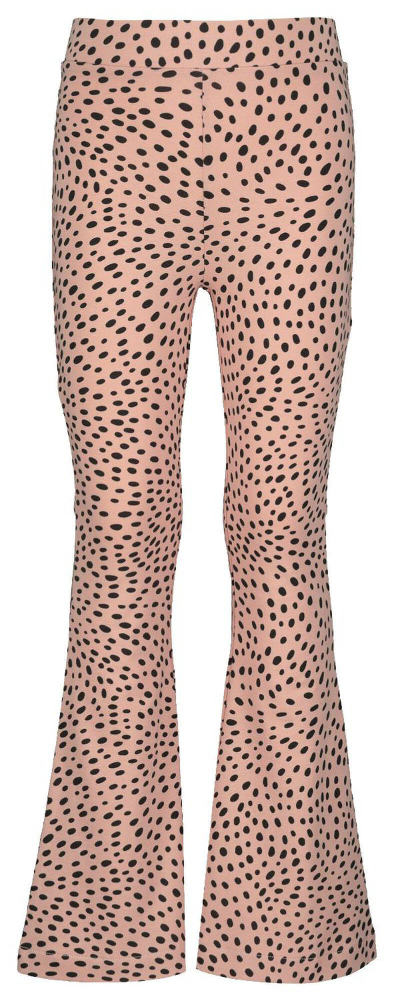HEMA flared broek met stippen roze/zwart | wehkamp