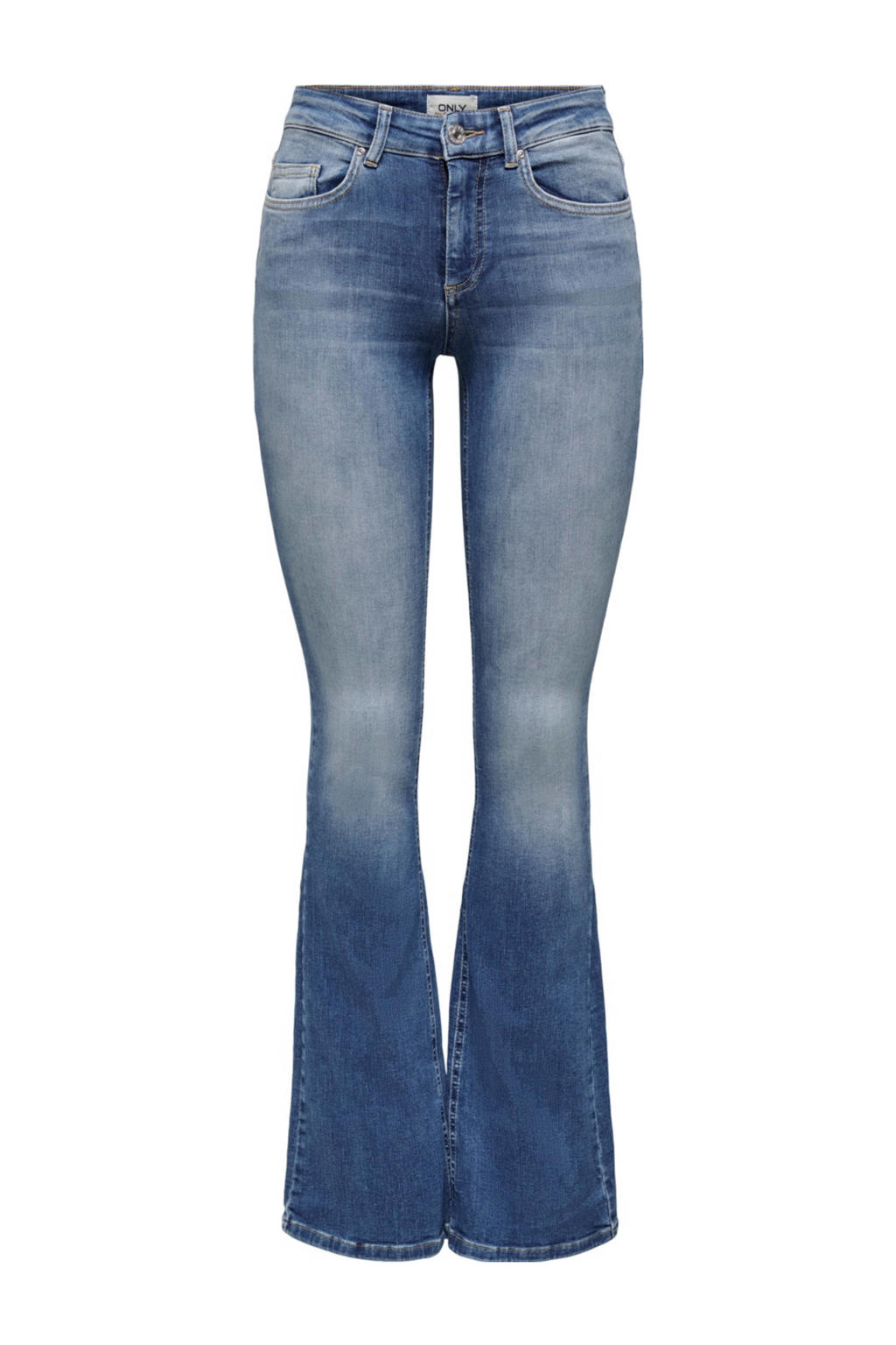 ONLY flared jeans ONLBLUSH medium blue denim wehkamp