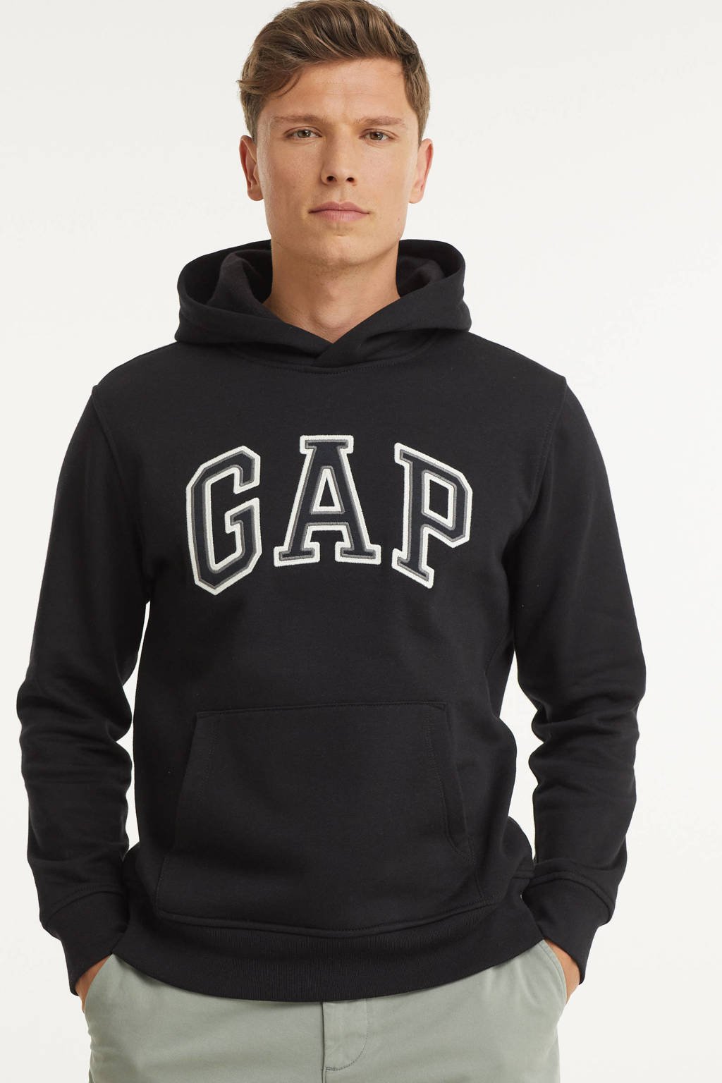 Slechthorend Voorschrift gallon GAP sweater met logo en borduursels zwart | wehkamp