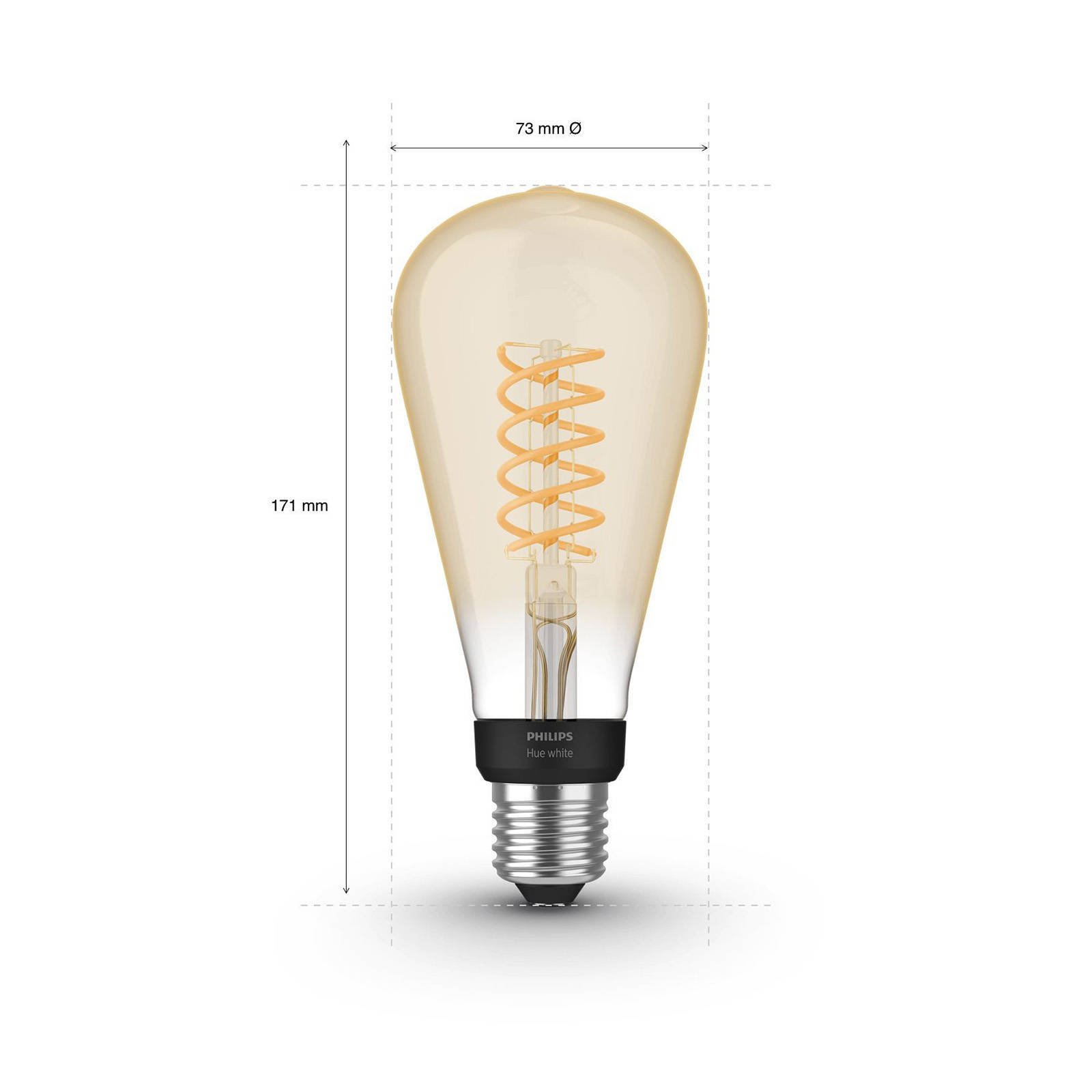 Philips Hue White Filament Edison ST72 Bluetooth Lichtbron (E27 7W ...