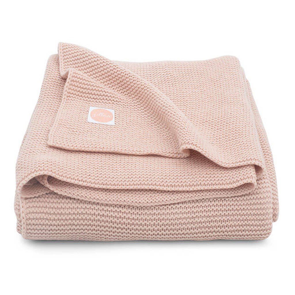 Jollein baby wiegeken Basic knit 75x100 cm Pale pink, PALE PINK