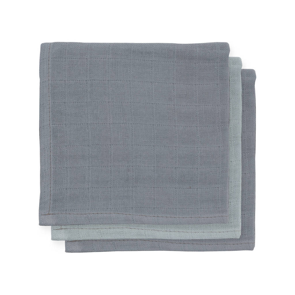 Jollein bamboe monddoekje - set van 3 Storm grey, Storm Grey