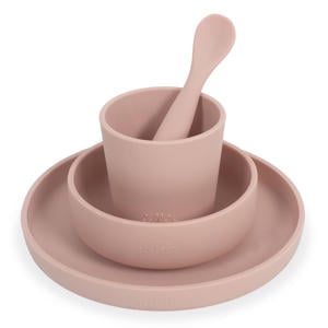 dinerset siliconen Pale pink