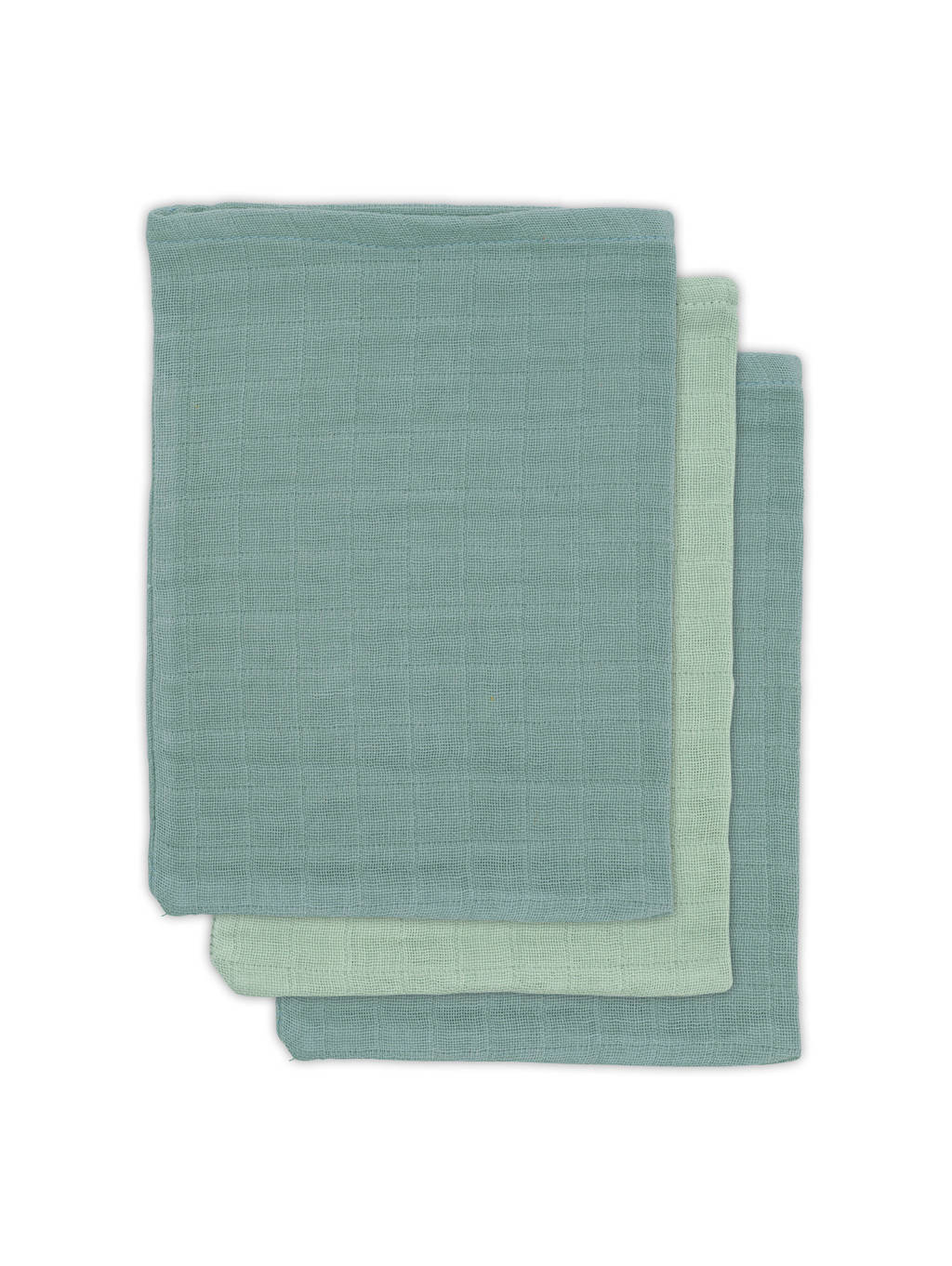 Jollein bamboe washandje hydrofiel - set van 3 Ash green