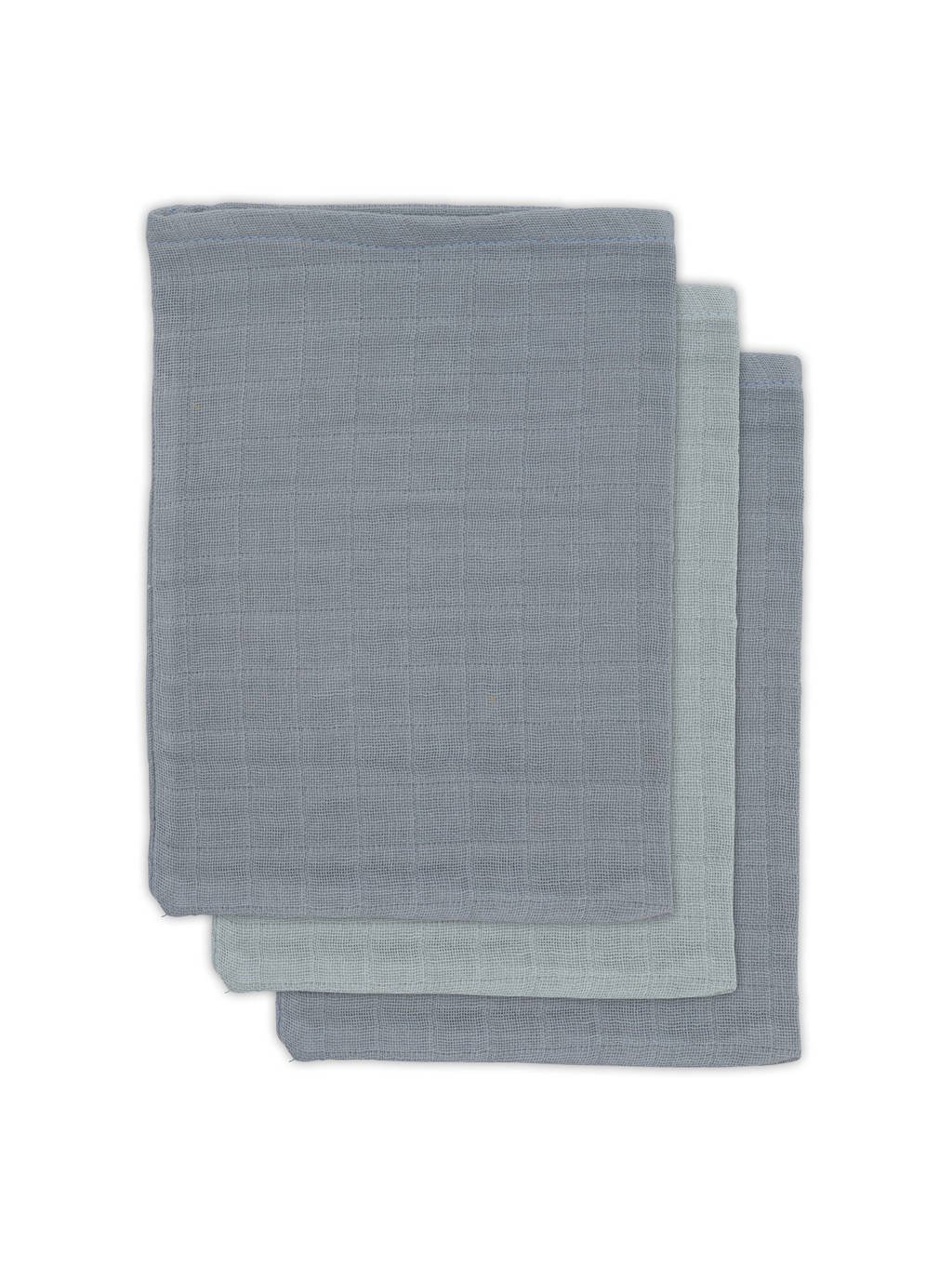 Jollein bamboe washandje hydrofiel - set van 3 Storm grey, Storm Grey