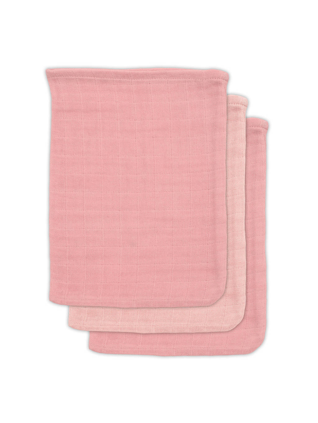 Jollein bamboe washandje hydrofiel - set van 3 Pale pink, PALE PINK