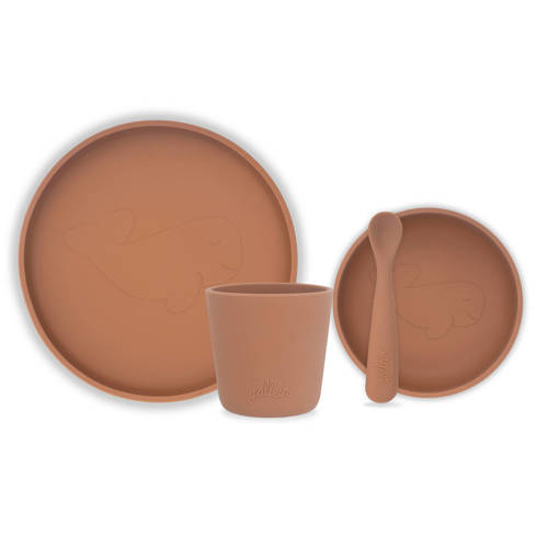 Jollein dinerset siliconen Caramel afbeelding