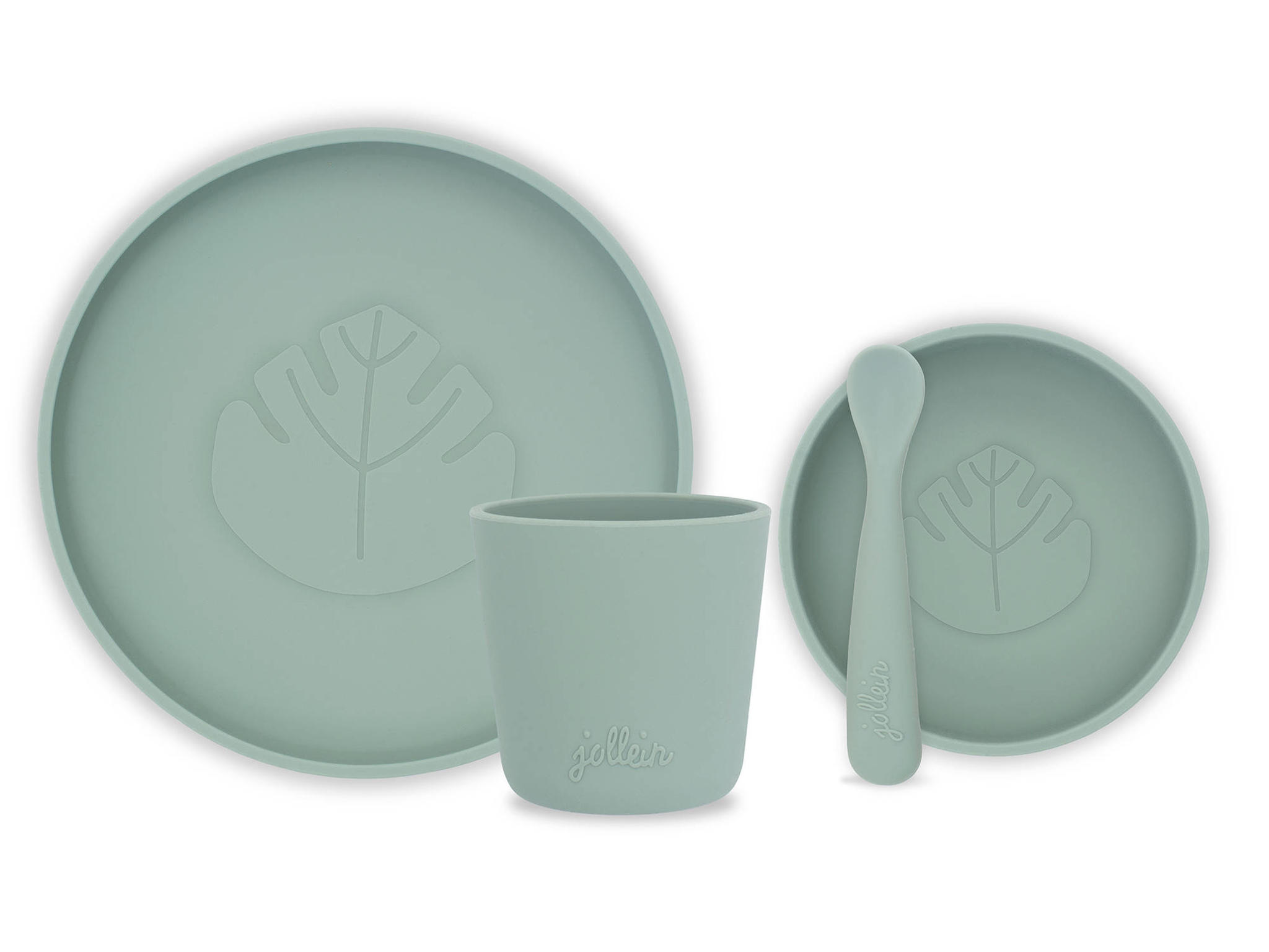 Jollein dinerset siliconen Ash green - Afbeelding 2