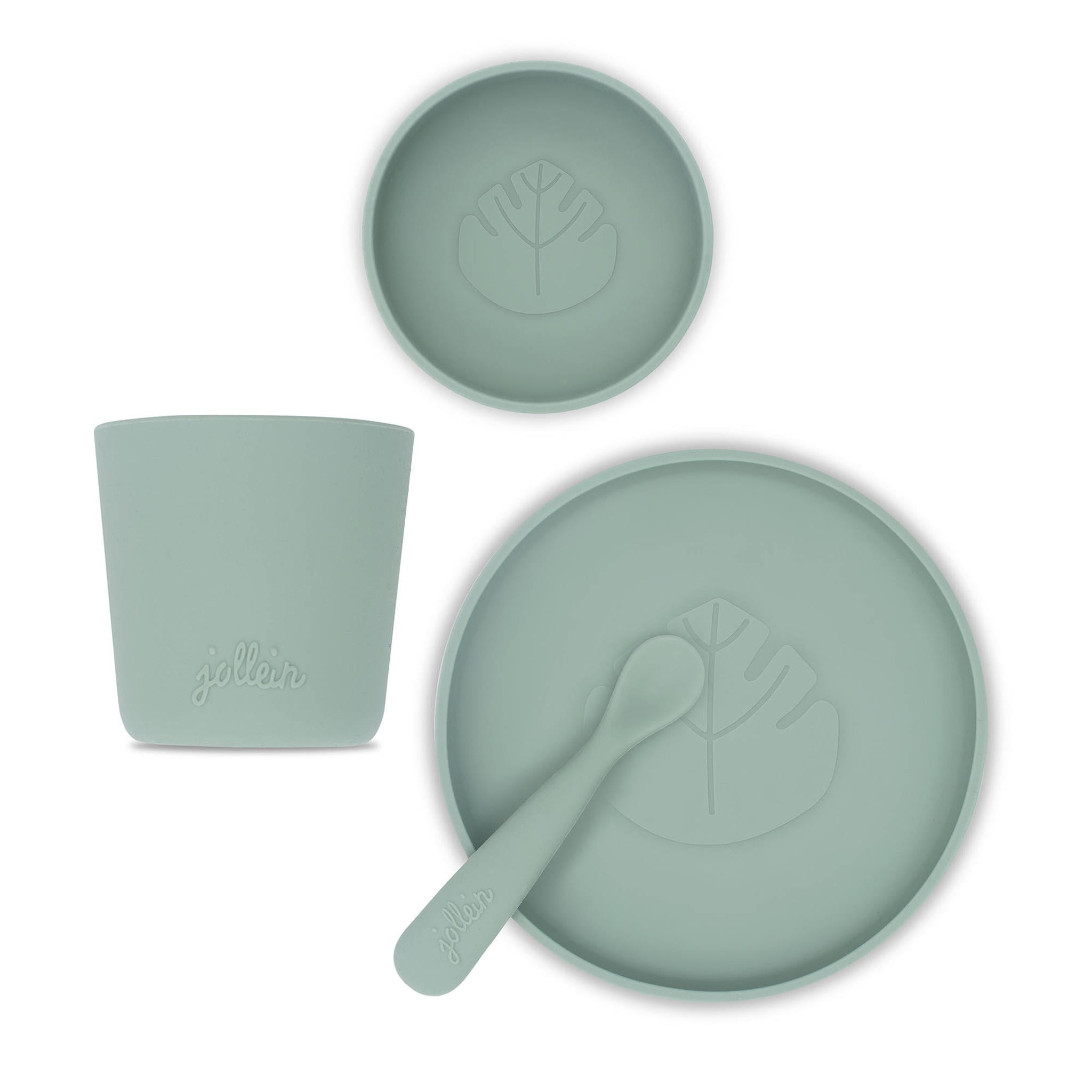 Jollein dinerset siliconen Ash green - Afbeelding 3