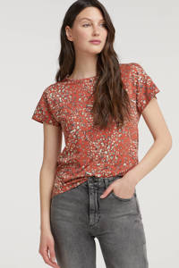 B.Young T-shirt BYUMALLI LEO met all over print roodbruin