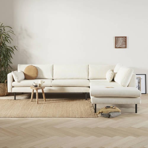 NOUS Living hoekbank rechts Adam - Crème