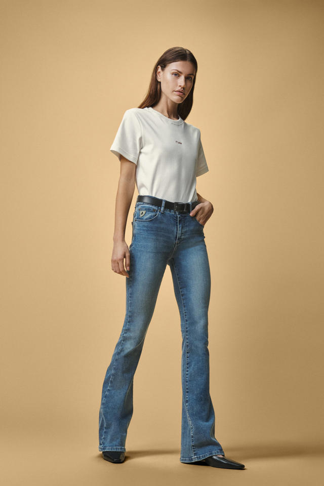 Lois high waist flared jeans cobalt stone wehkamp