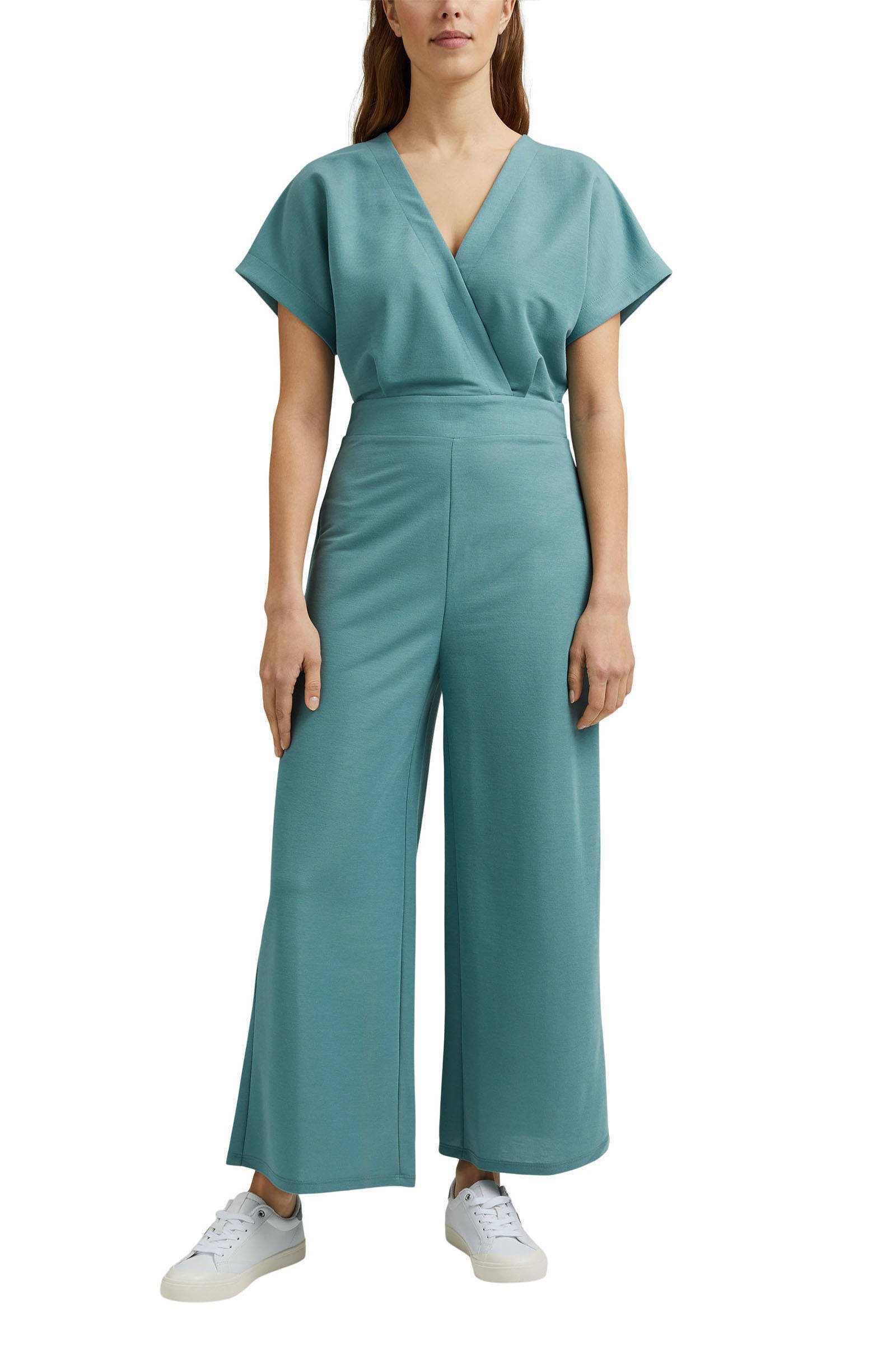 ESPRIT Women Collection jumpsuit turquoise wehkamp
