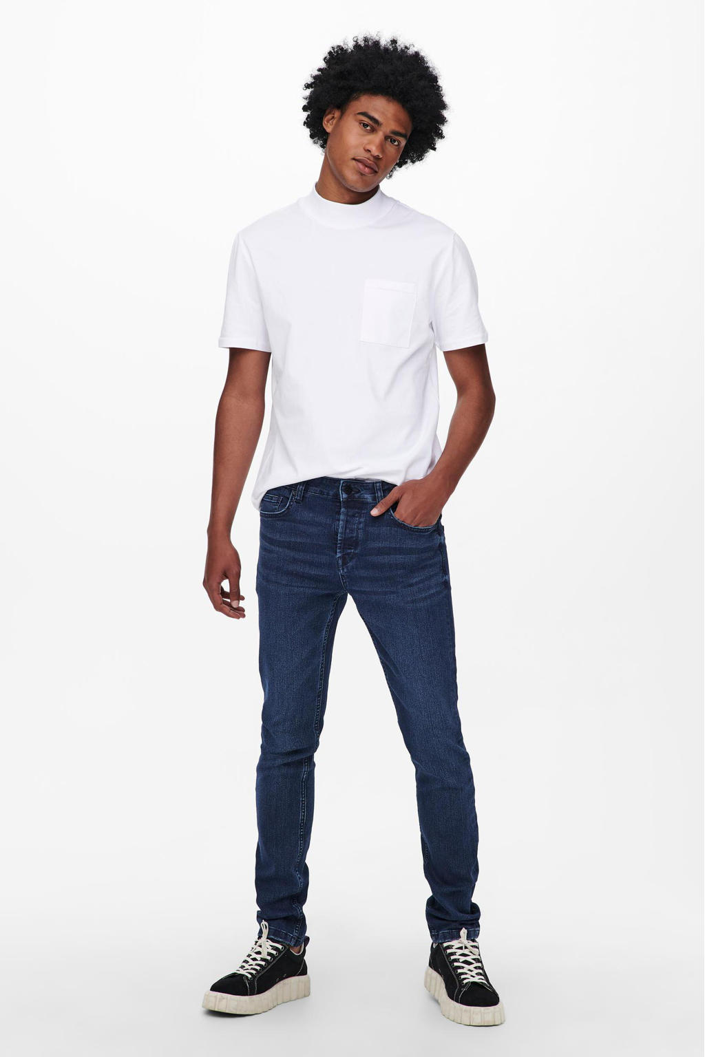 ONLY & SONS slim fit jeans ONSLOOM dark blue washed denim 9620