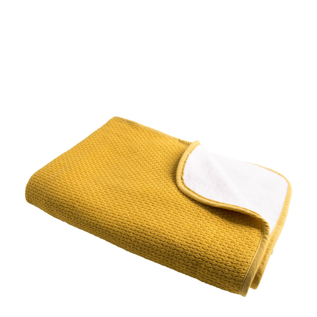 Briljant Baby gebreide baby ledikantdeken Pique knit 100x150 cm oker, Oker
