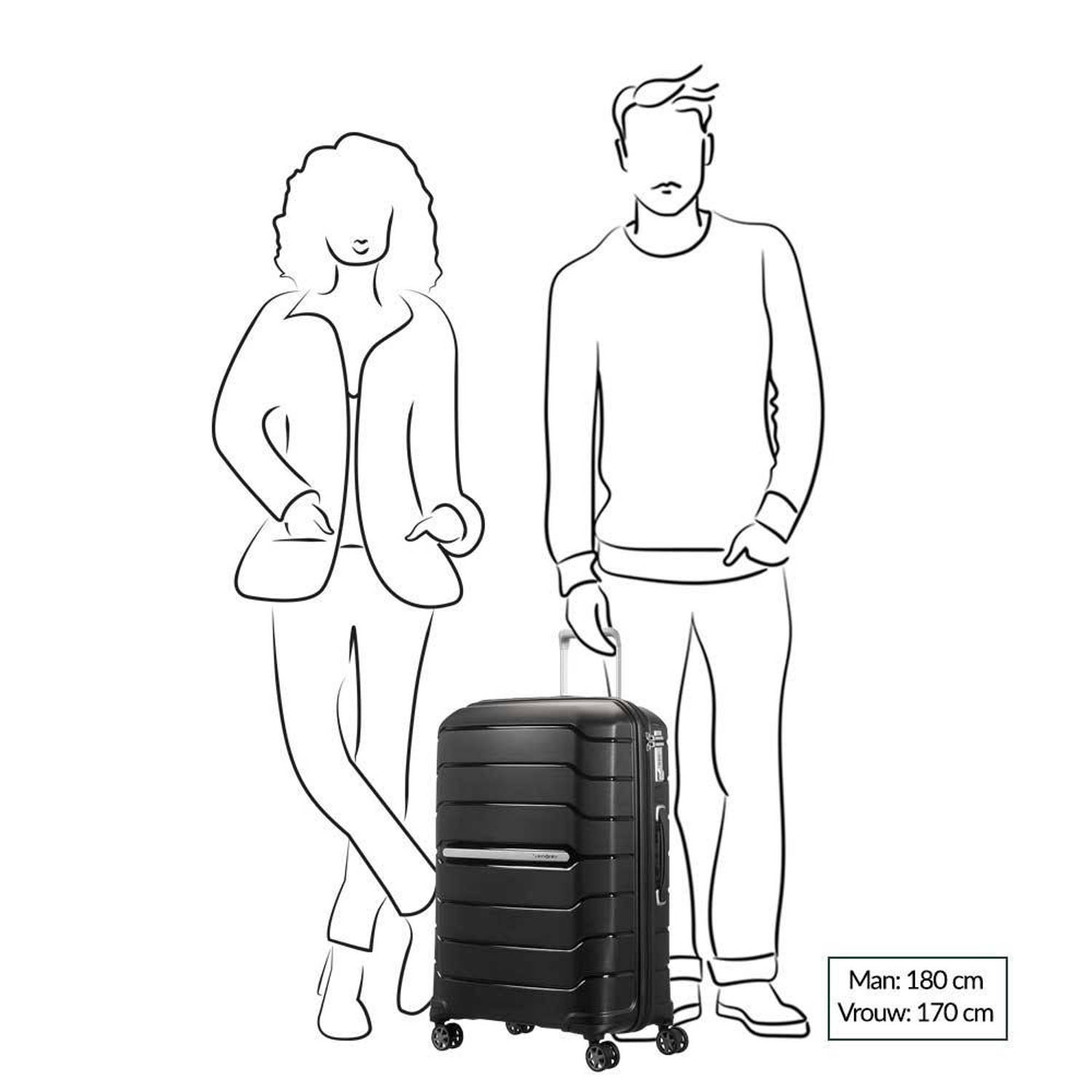 Samsonite trolley Flux Spinner 68 cm. Expandable donkerblauw