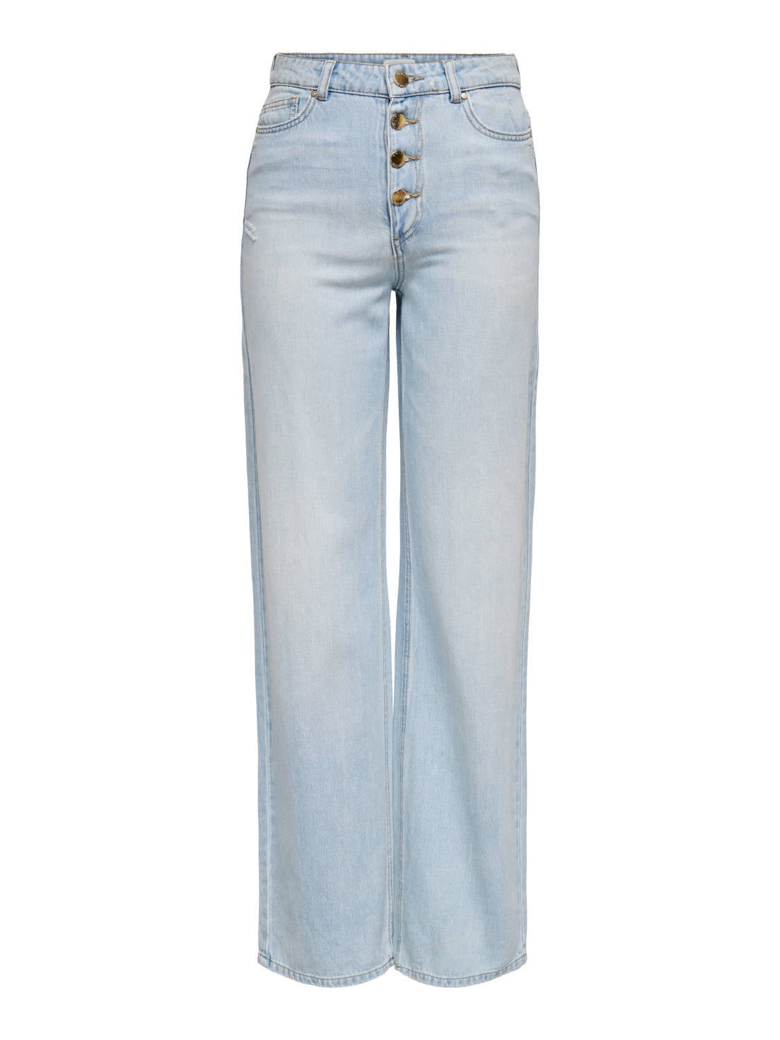 ONLY high waist wide leg jeans ONLMOLLY light blue denim | wehkamp