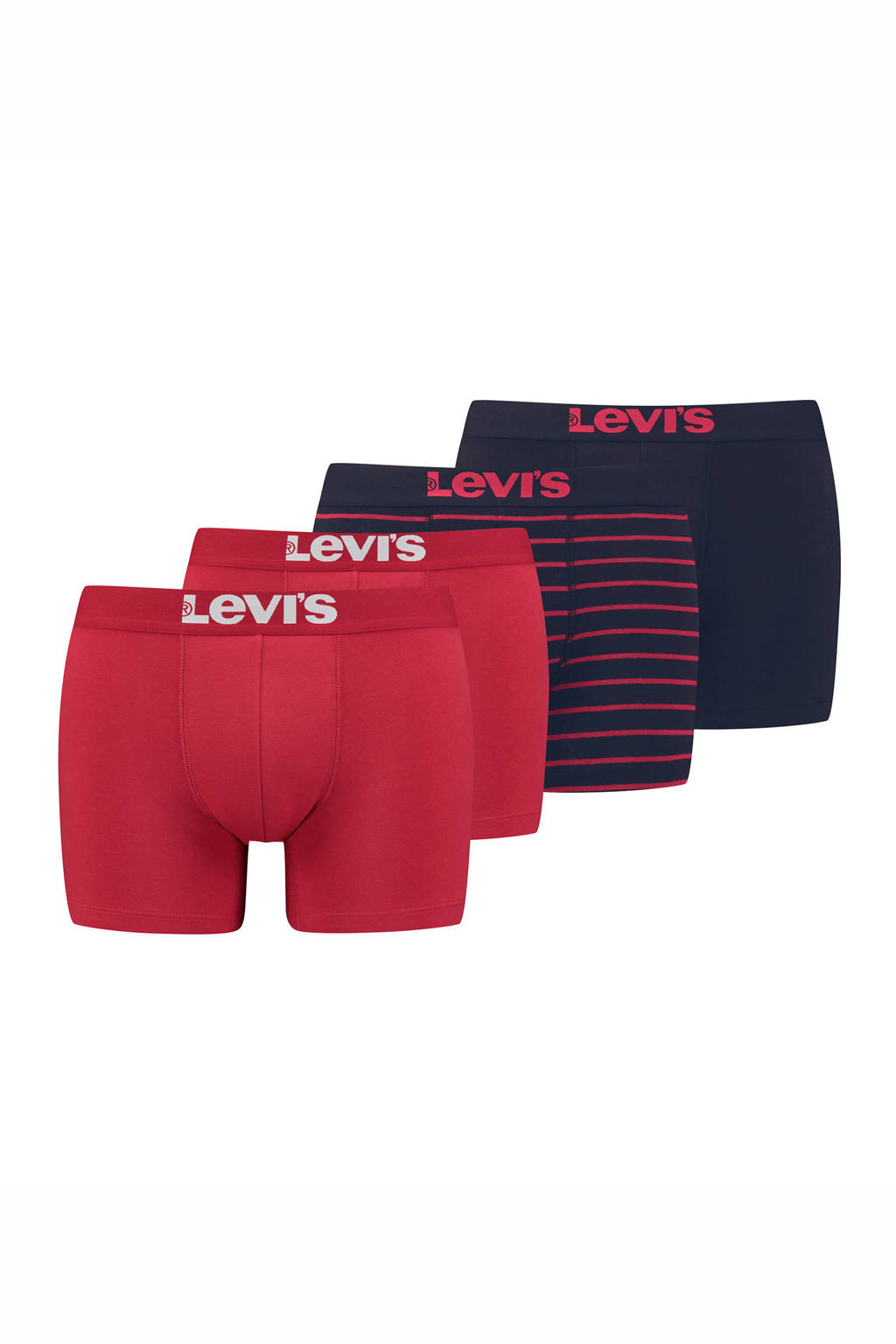 Levi's boxershort (set van 4), Rood/zwart