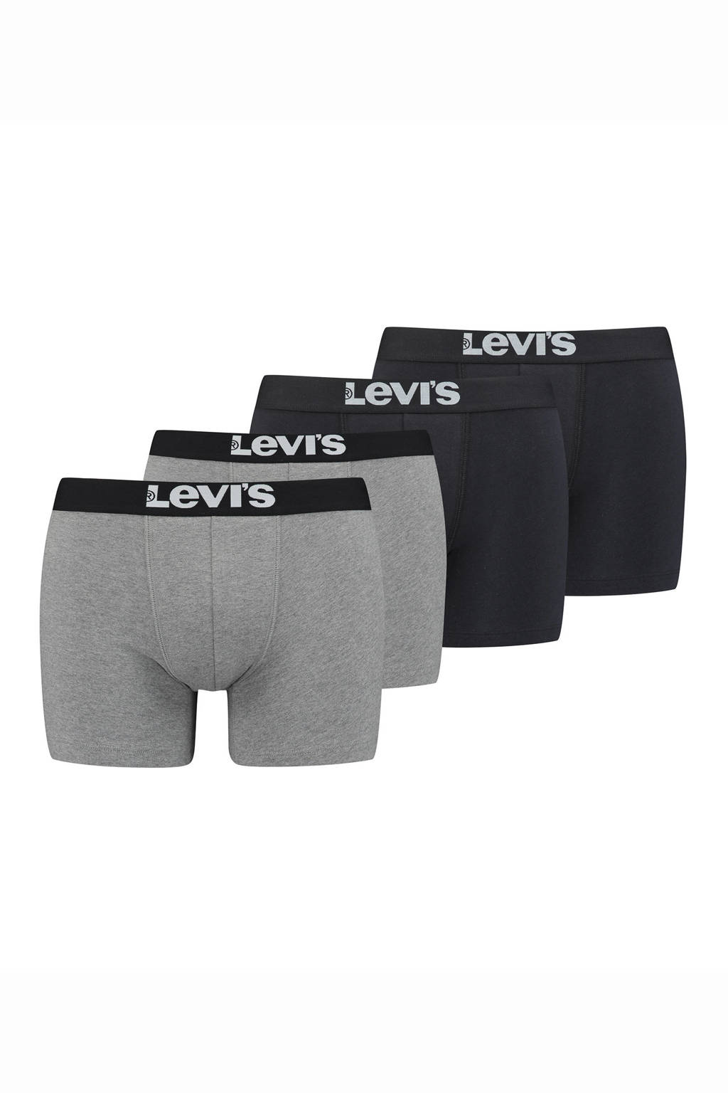 Levi's boxershort (set van 4), Grijs/zwart