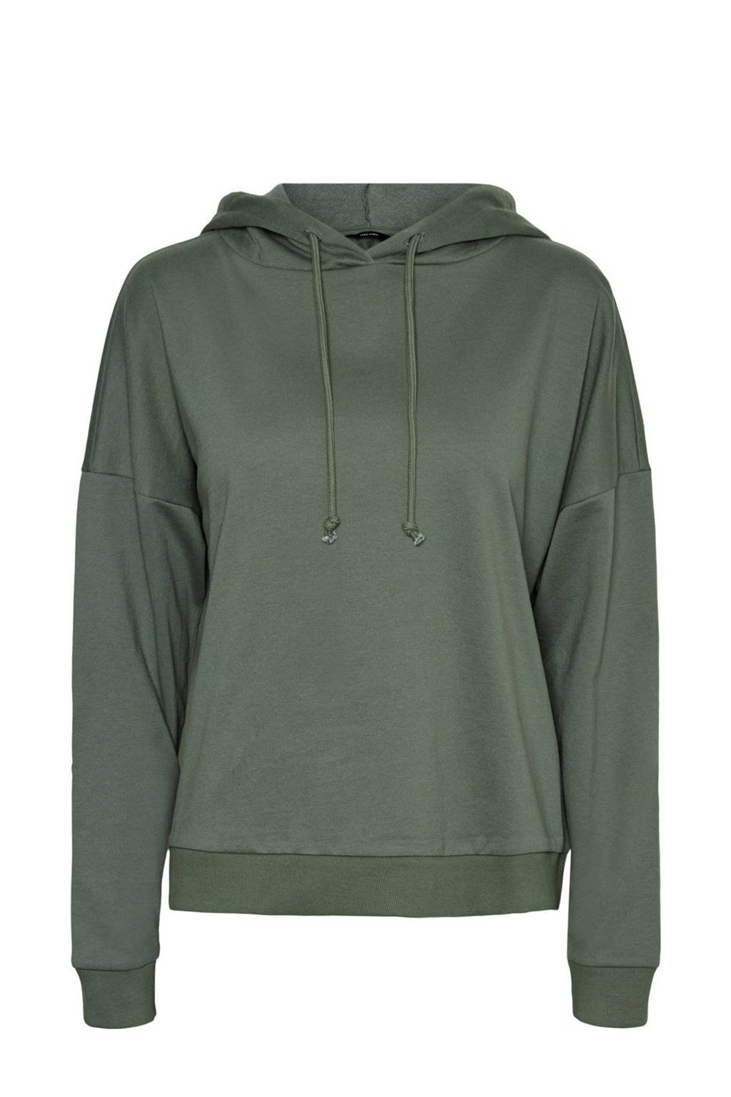 VERO MODA hoodie met biologisch katoen groen, Groen