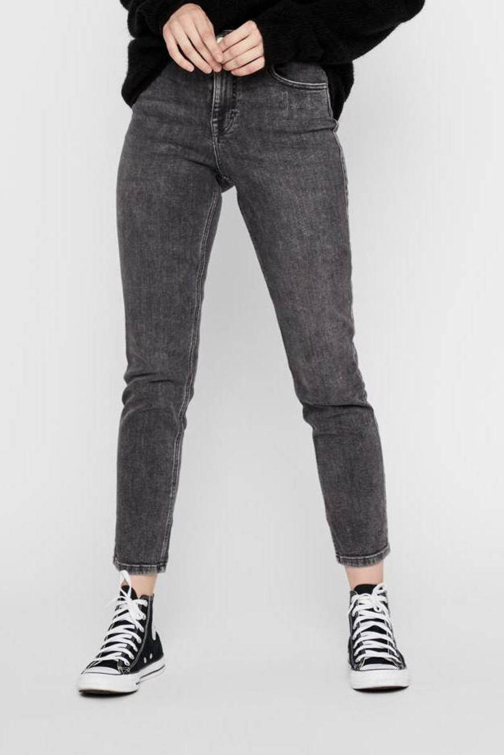 PIECES high waist skinny jeans PCLILI grijs