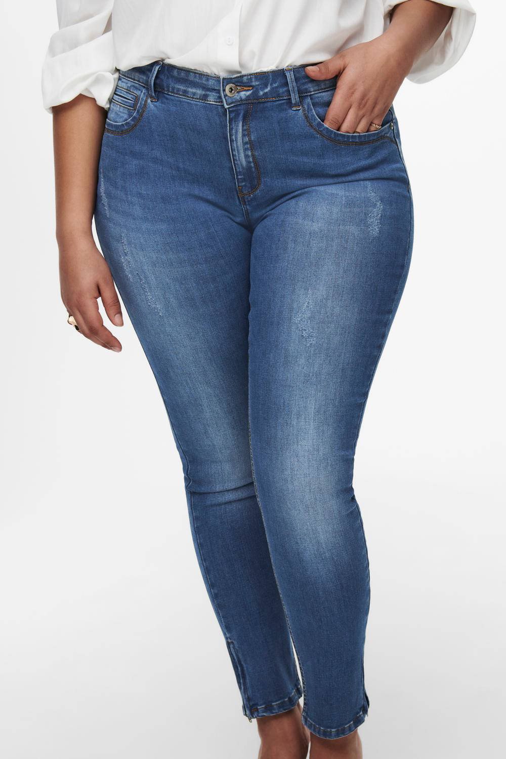 high rise cropped skinny jeans