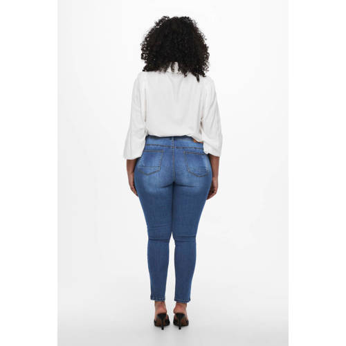 ONLY CARMAKOMA regular waist cropped skinny jeans CARKARL light denim afbeelding