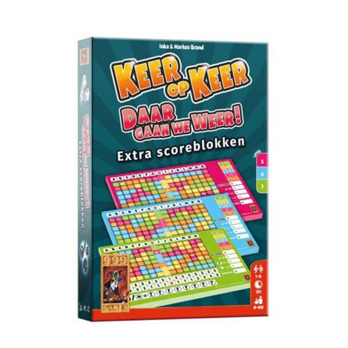 Wehkamp 999 Games keer op keer scoreblok 3 stuks level 5, 6 en 7 uitbreidingsspel aanbieding