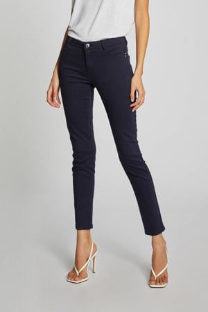 low waist skinny broek donkerblauw
