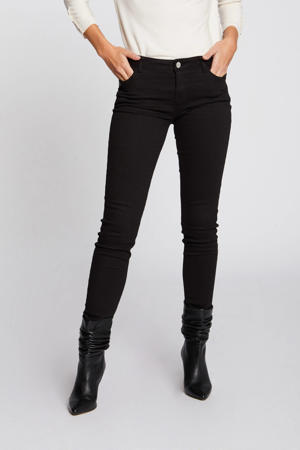 low waist skinny broek zwart