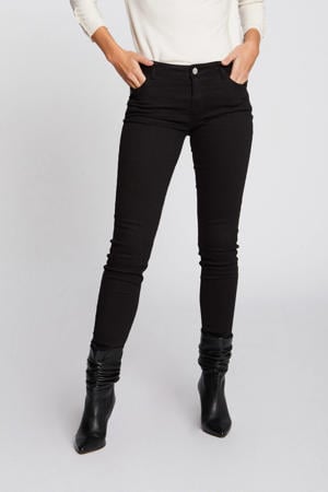 low waist skinny broek zwart