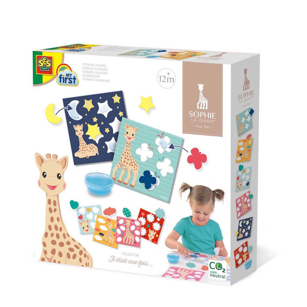 SES My first Sophie la girafe - Sticking shapes