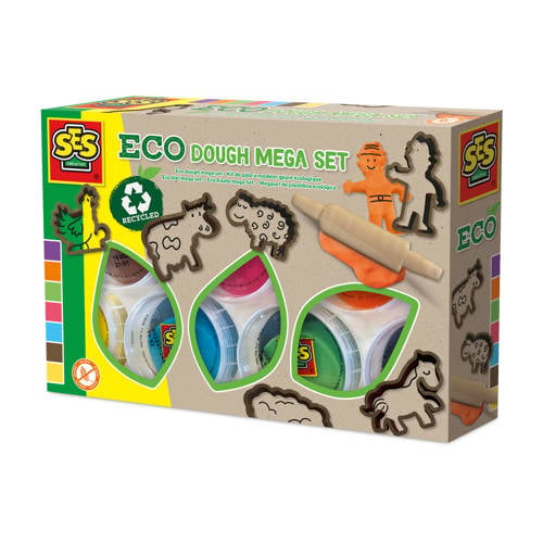 SES Eco klei mega set7 x 90 g met tools afbeelding