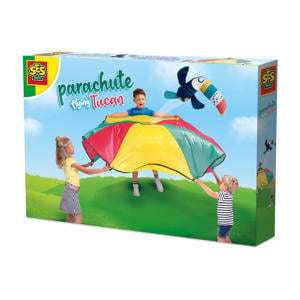 Parachute vliegende toekan