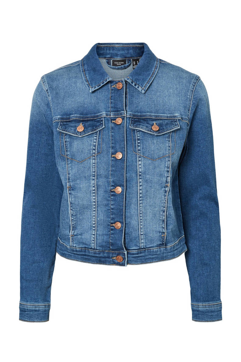 spijkerjasje VMTINE met biologisch katoen medium blue denim