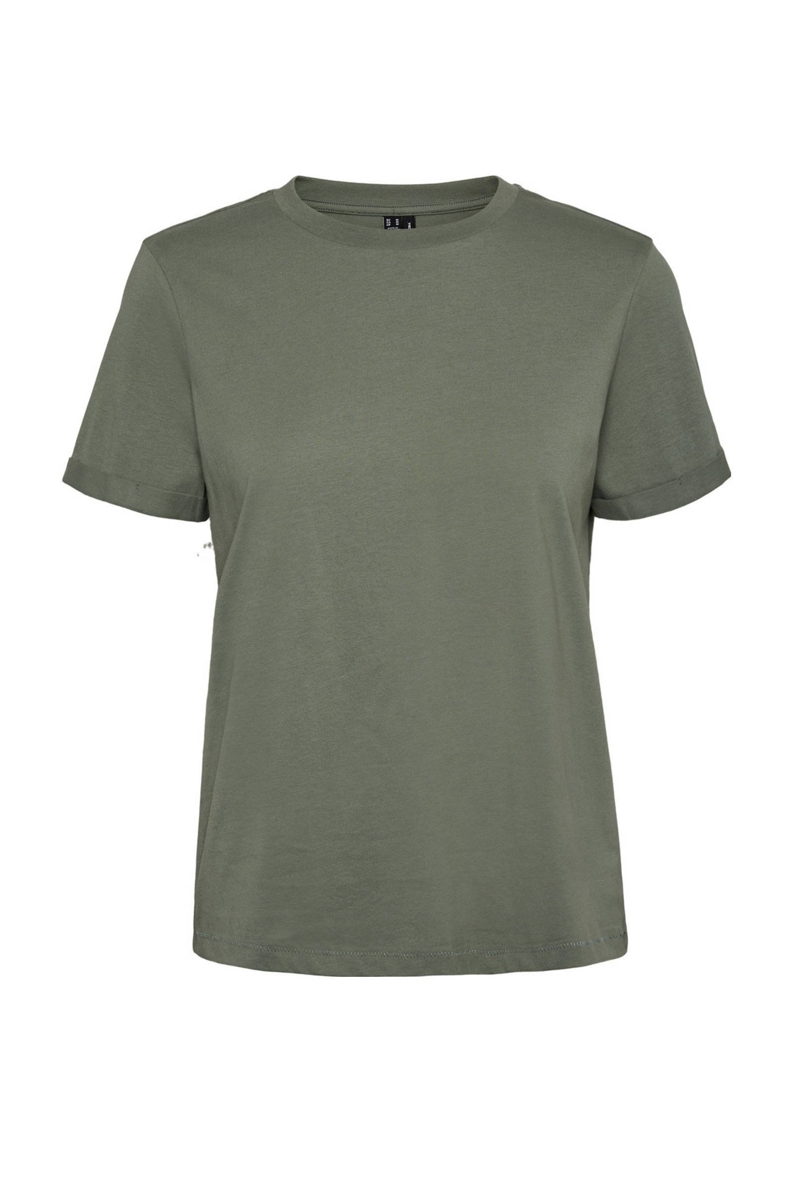 VERO MODA T shirt van biologisch katoen groen online kopen